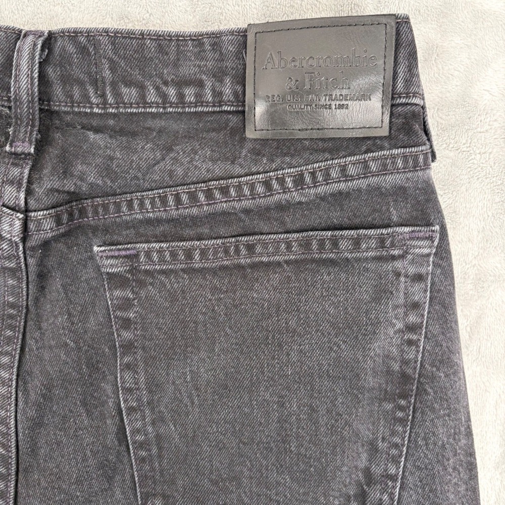 Abercrombie & Fitch Mens 32x34 Fits 30x31.5 Black Athletic Loose Vintage Stretch